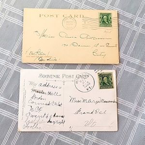 1903 & 1908 Postcards- 1 Cent Stamps